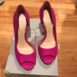 Jessica Simpson ultra pink Bibi heels
